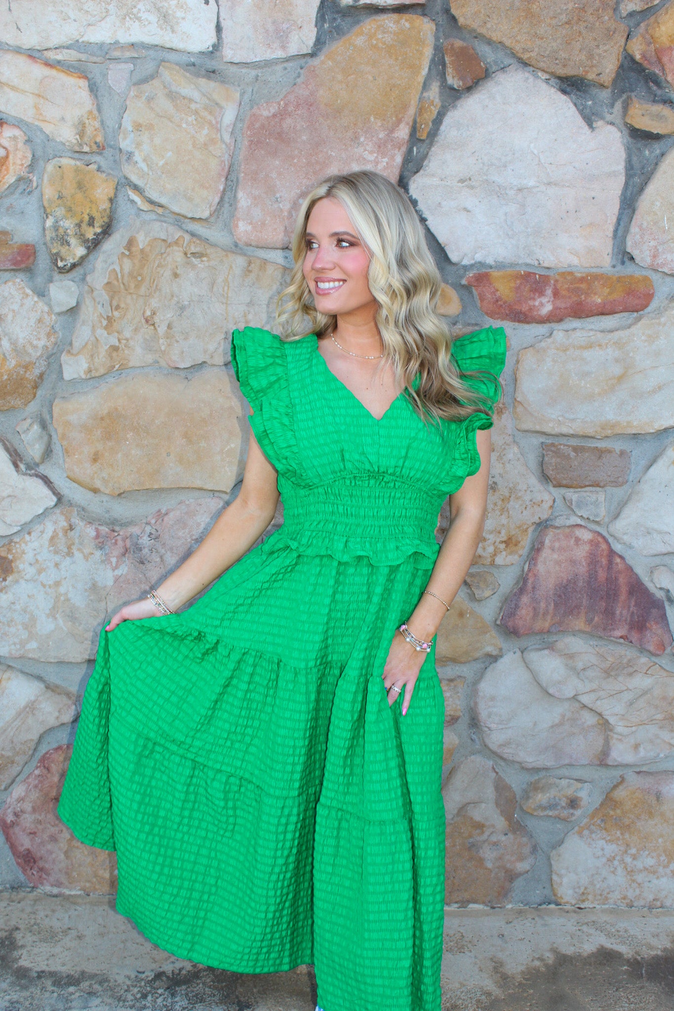 The Halle Dress (Green)