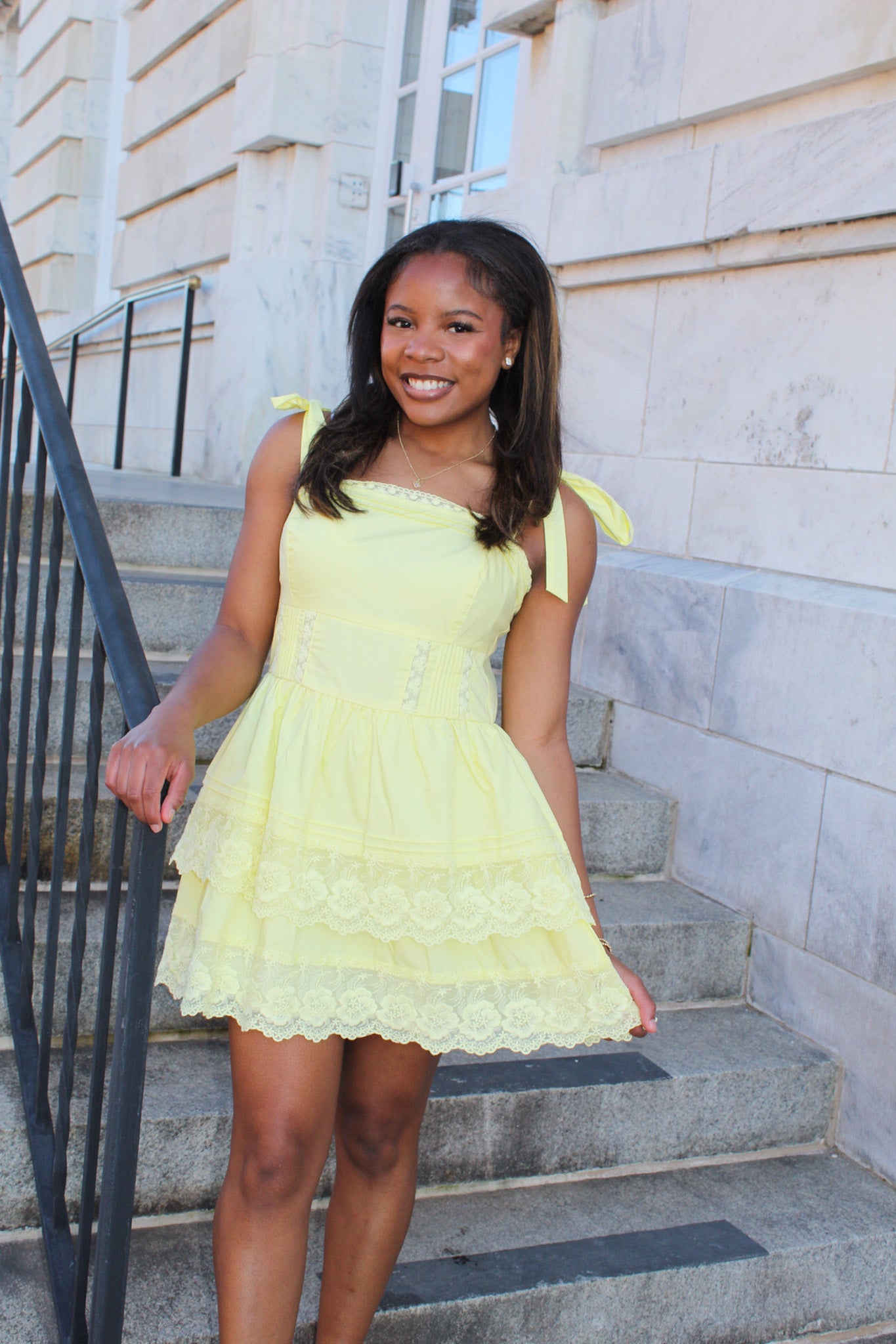 Lace Detail Mini Dress