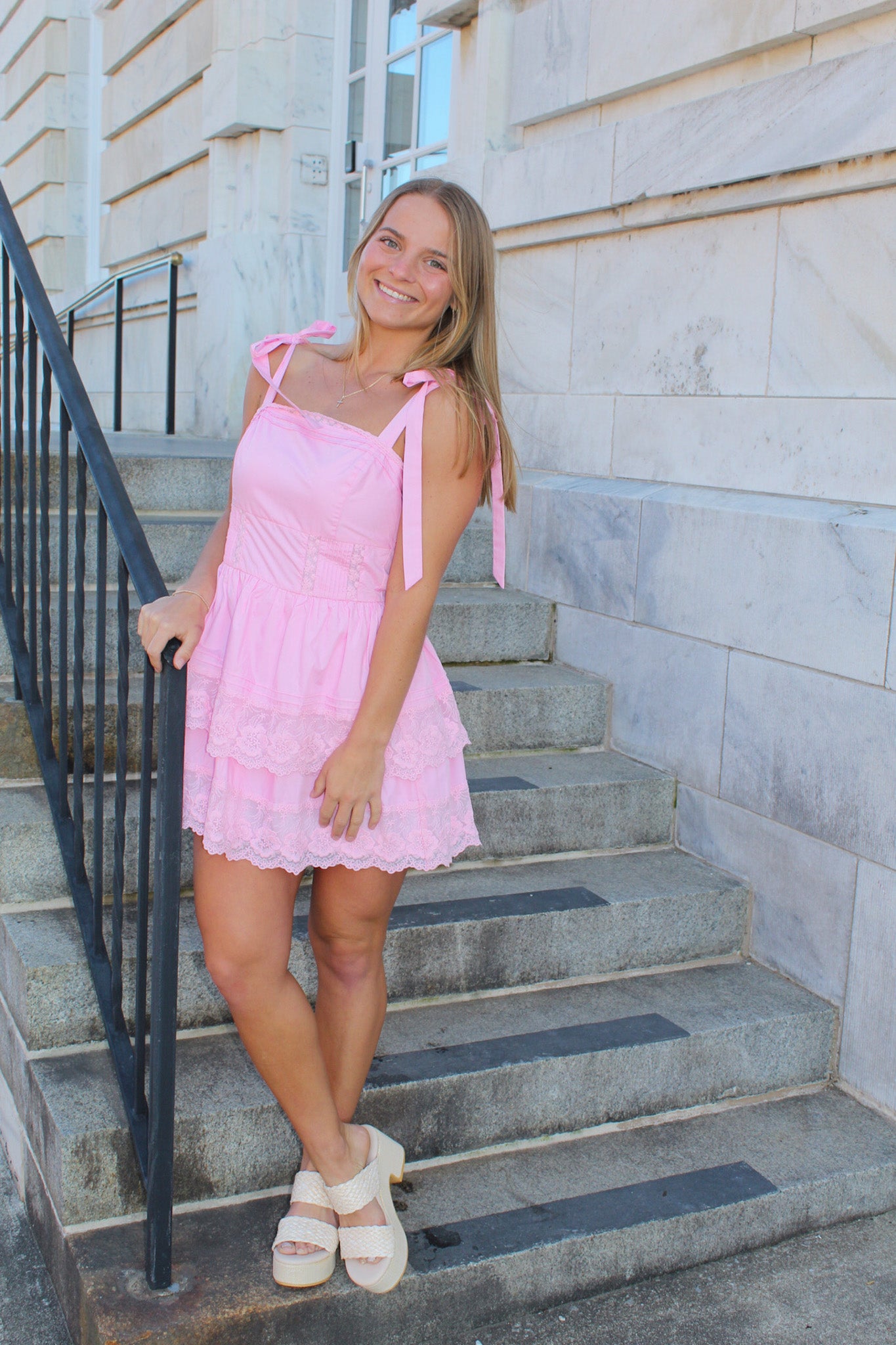 Lace Detail Mini Dress