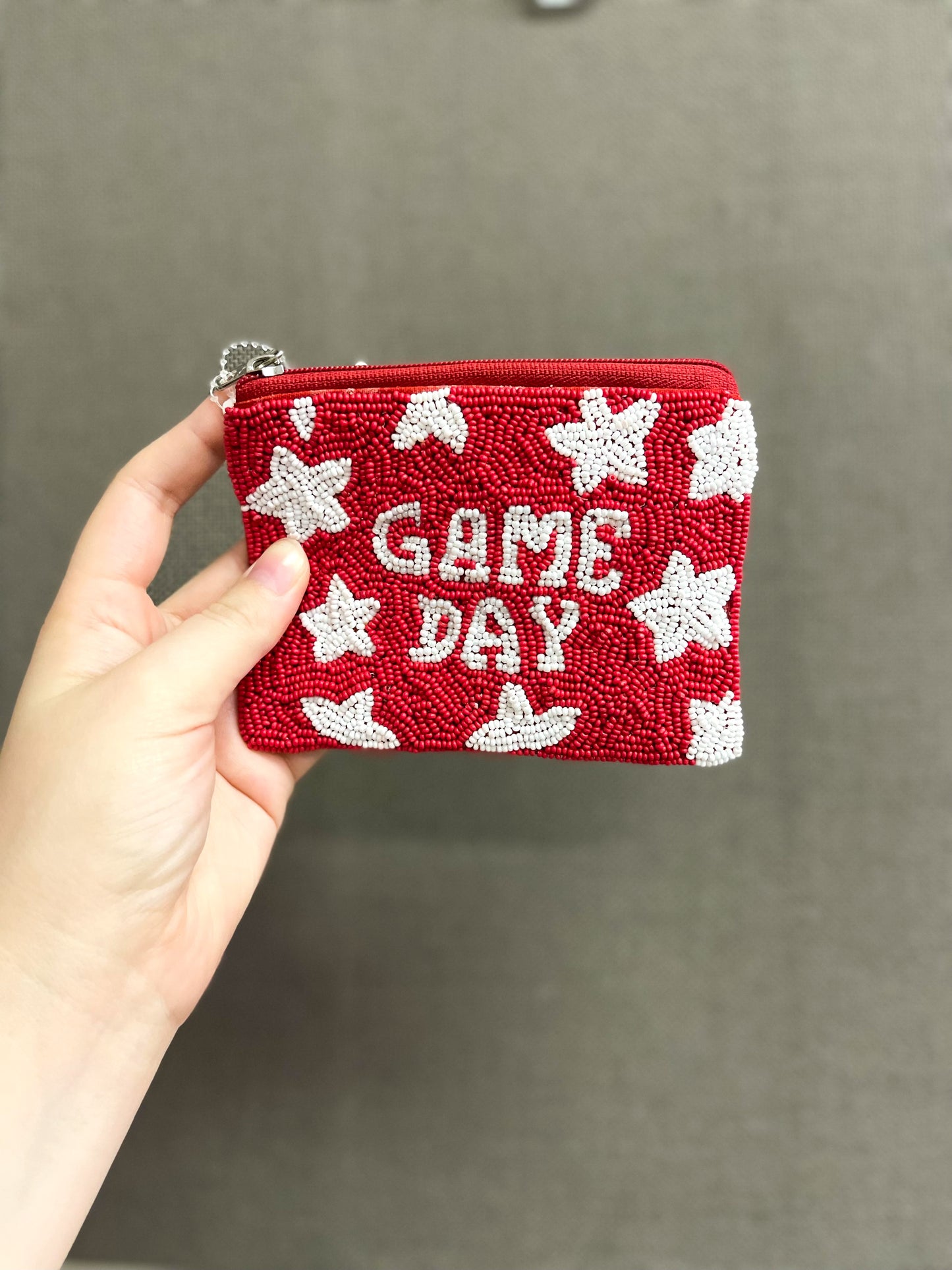 Game Day Beaded Pouch