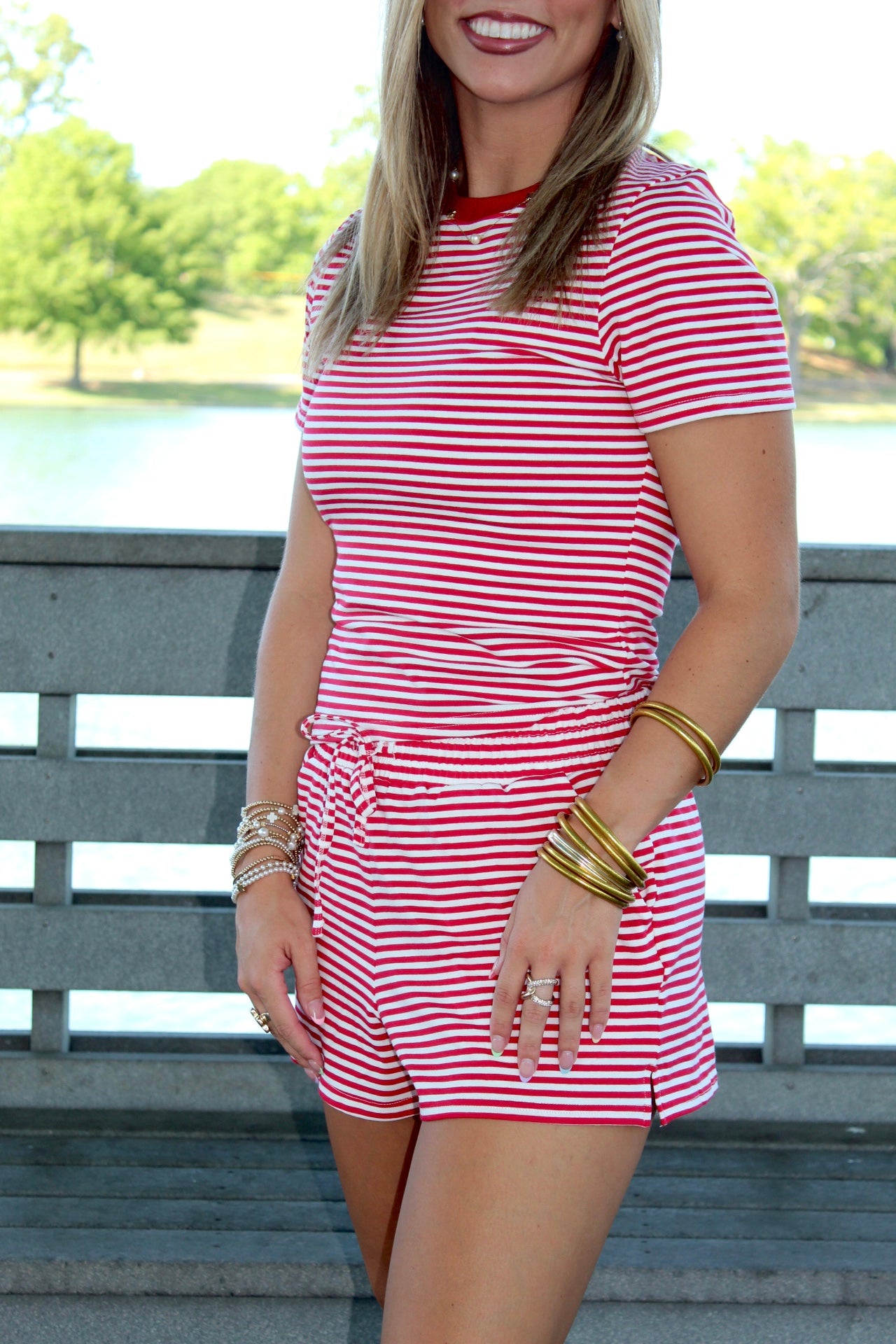 Juniors' Kimberly Striped Short