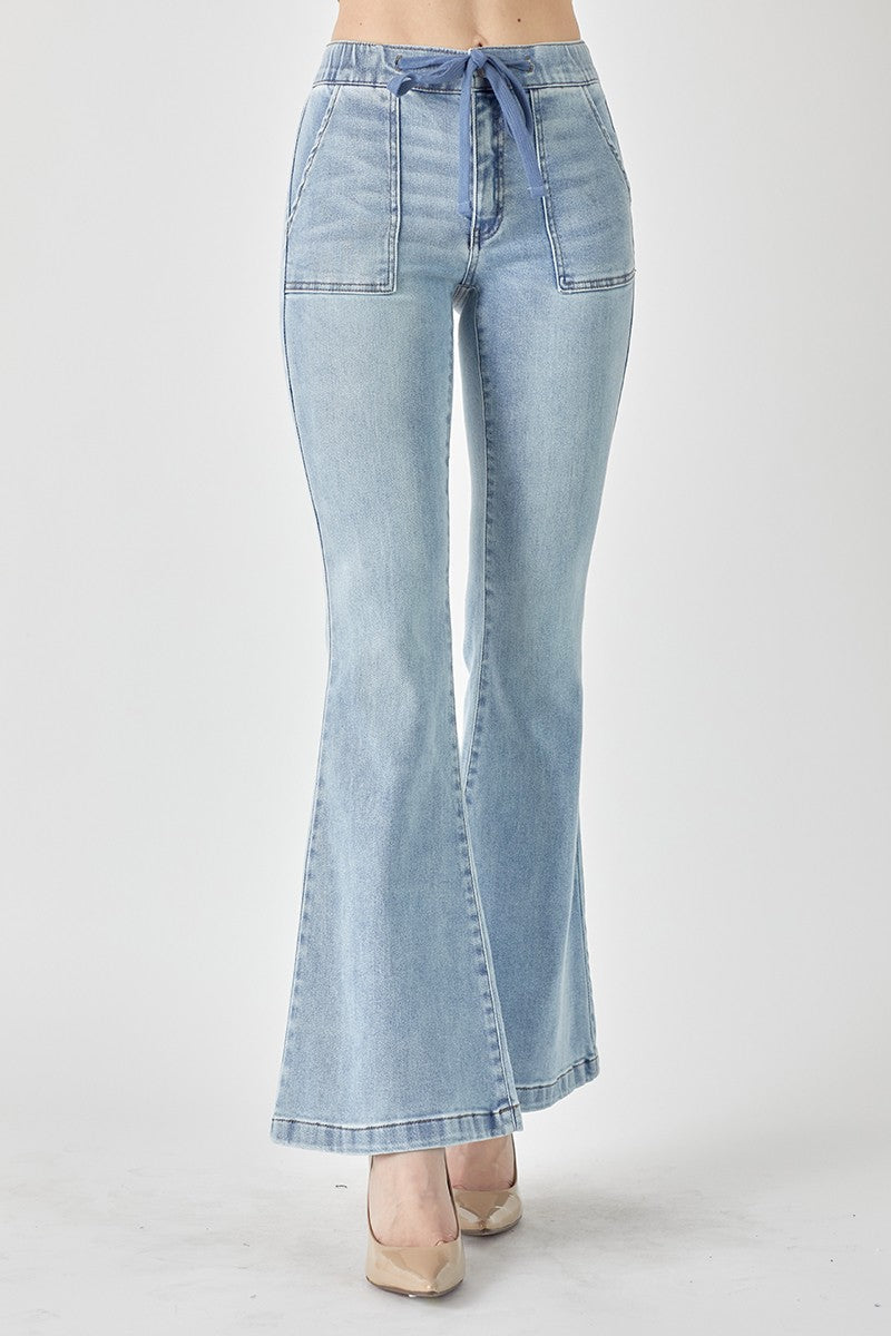 Risen HR Flare W/Drawstring Jean (Light Wash)