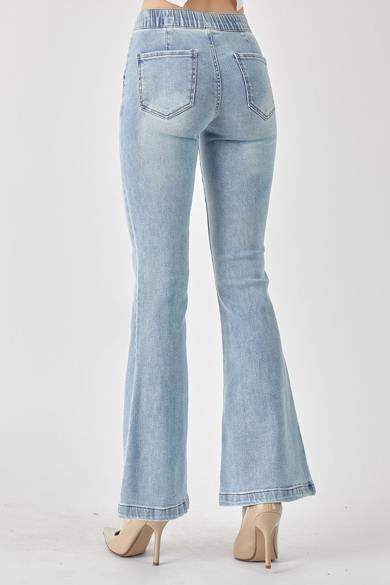 Risen HR Flare W/Drawstring Jean (Light Wash)