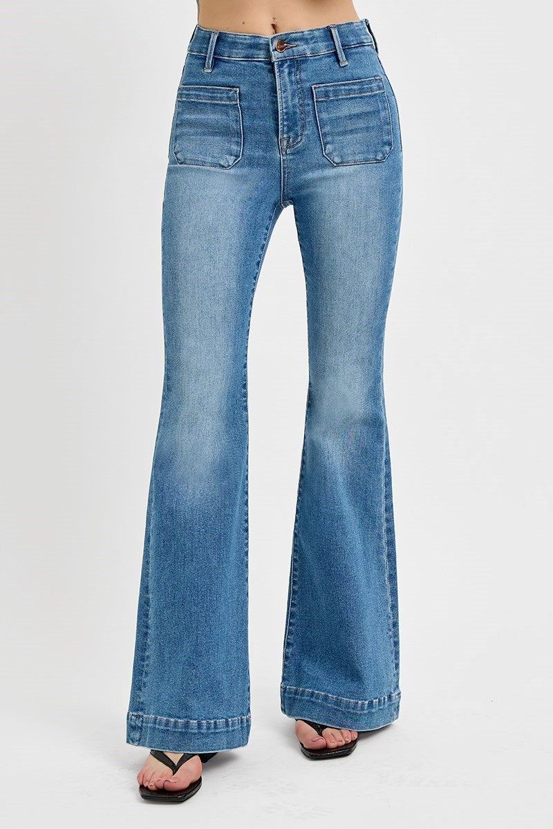 Plus HR Flare Front Pocket Jean (Medium Wash)