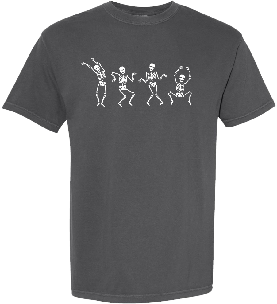 Comfort Color Dancing Skeletons (Puff Ink) S/S Tee (Pepper)