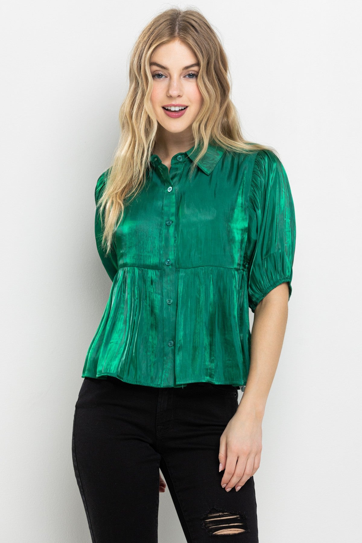 Anna Grace Peplum Top