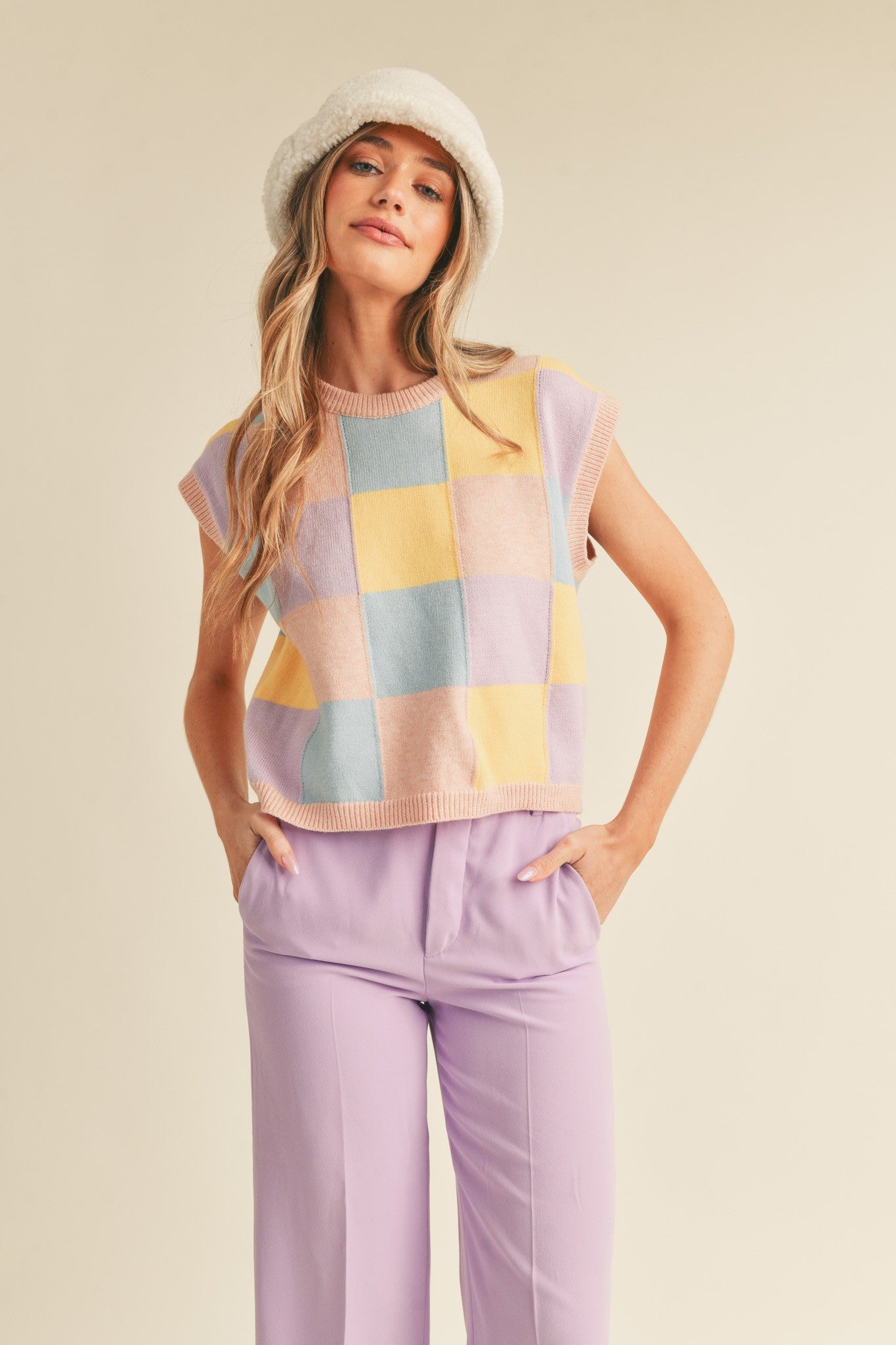 Erin Colorblock Top (Pink Multi)