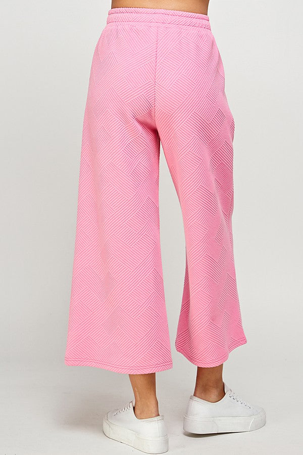 Ella Textured Pants (Bubblegum)
