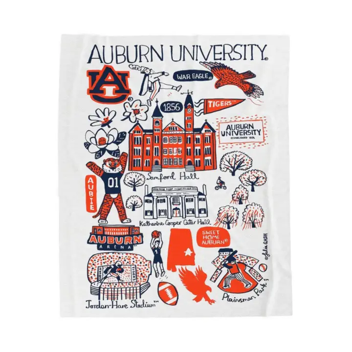 Pocketful Of Prints Collegiate Velveteen Blankets (50 x 60)