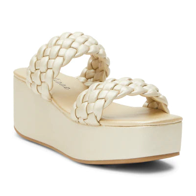 Matisse Greyson Gold Wedges