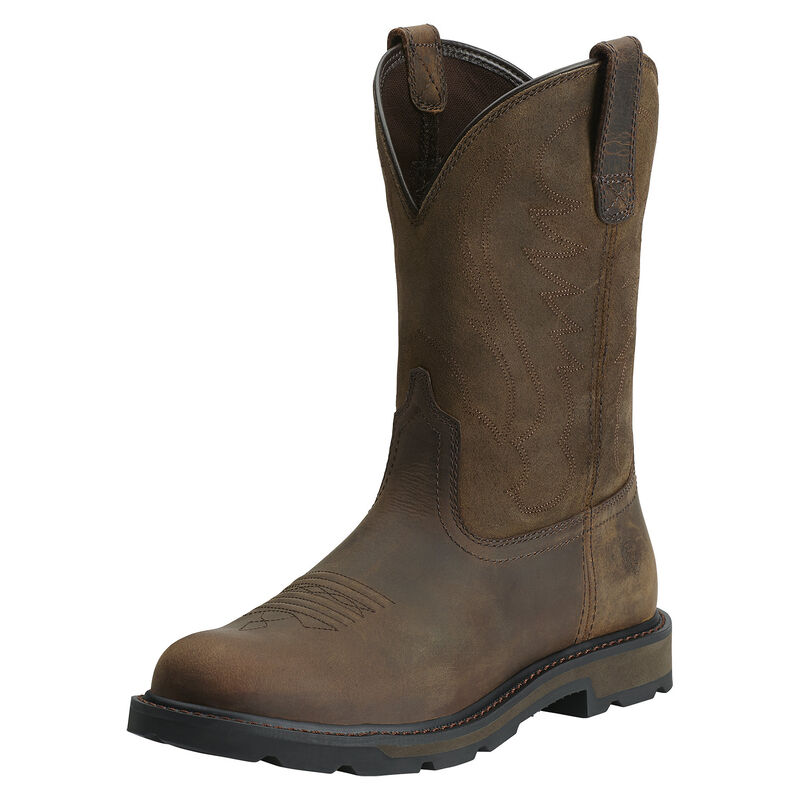 Ariat Men's Groundbreaker Work Boot (Brown Round Toe)