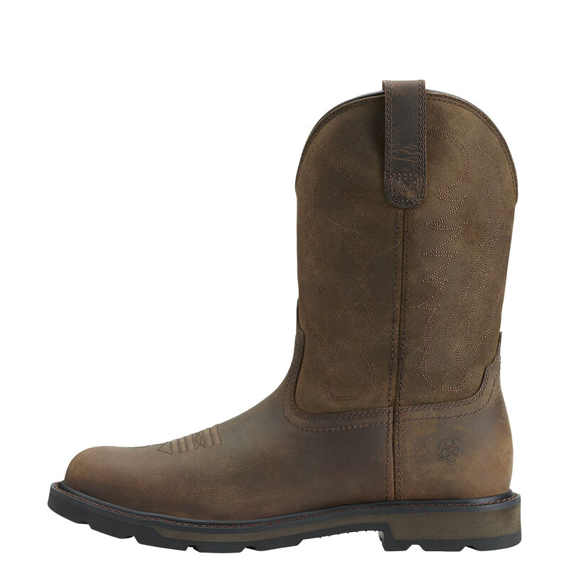 Ariat Men's Groundbreaker Work Boot (Brown Round Toe)