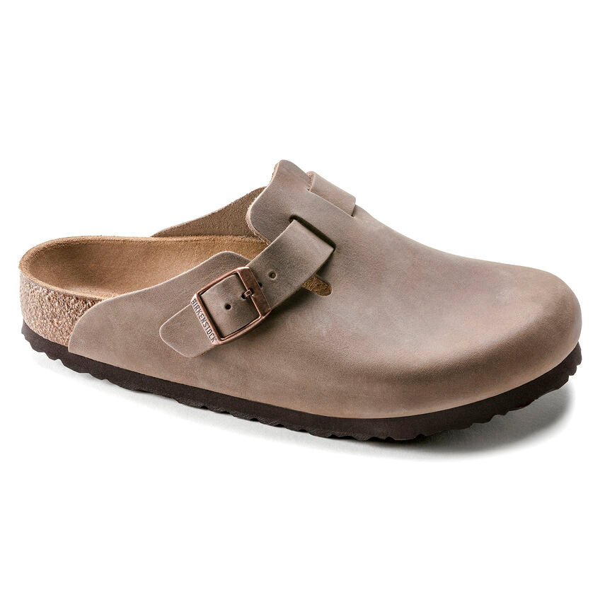 Birkenstock (Unisex) Boston (Oiled Leather-Tobacco Brown)