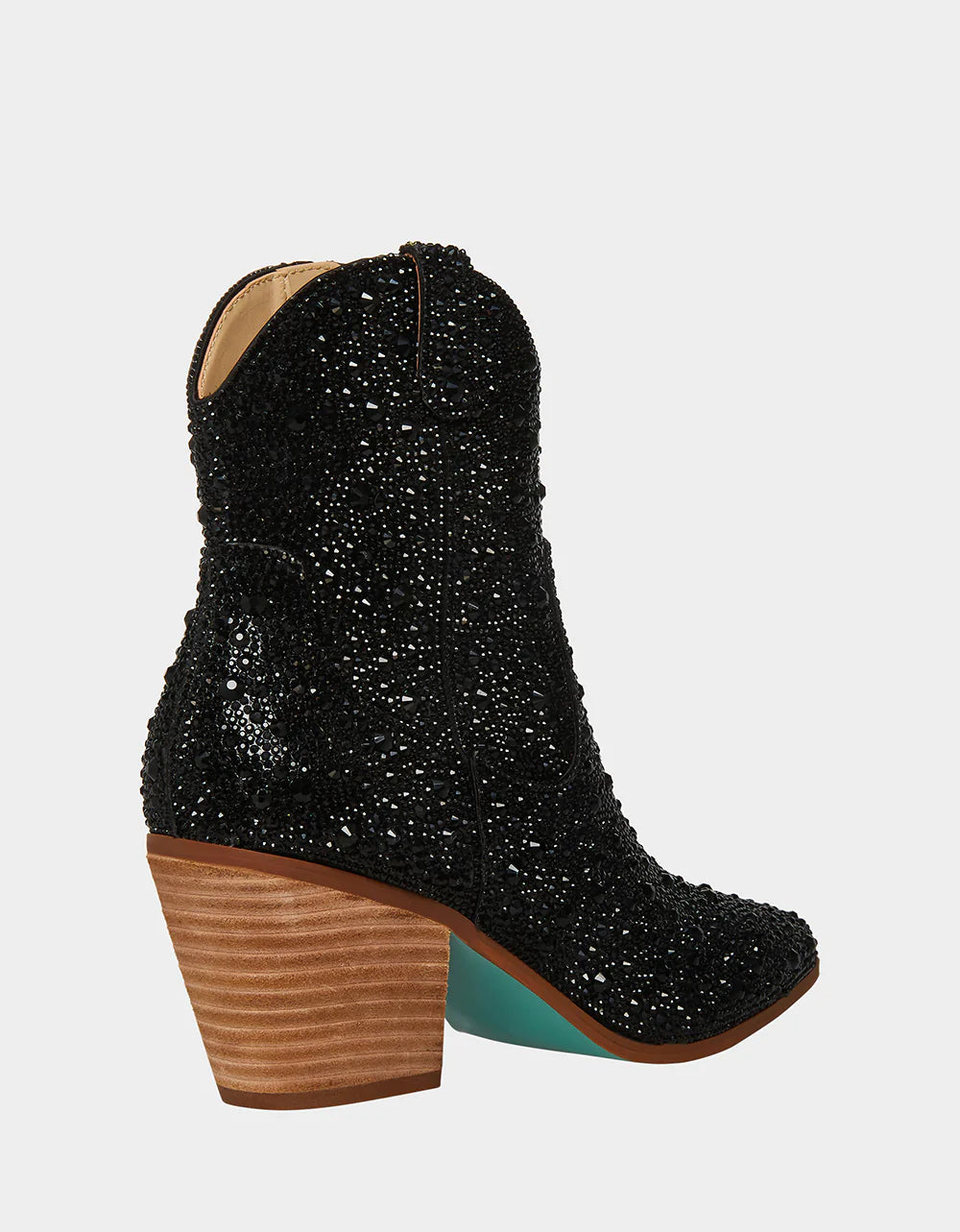 Betsey Johnson Diva Black Rhinestone Bootie