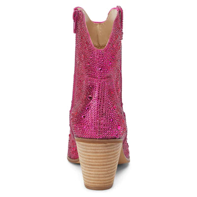 Harlow Hot Pink Bejeweled Bootie