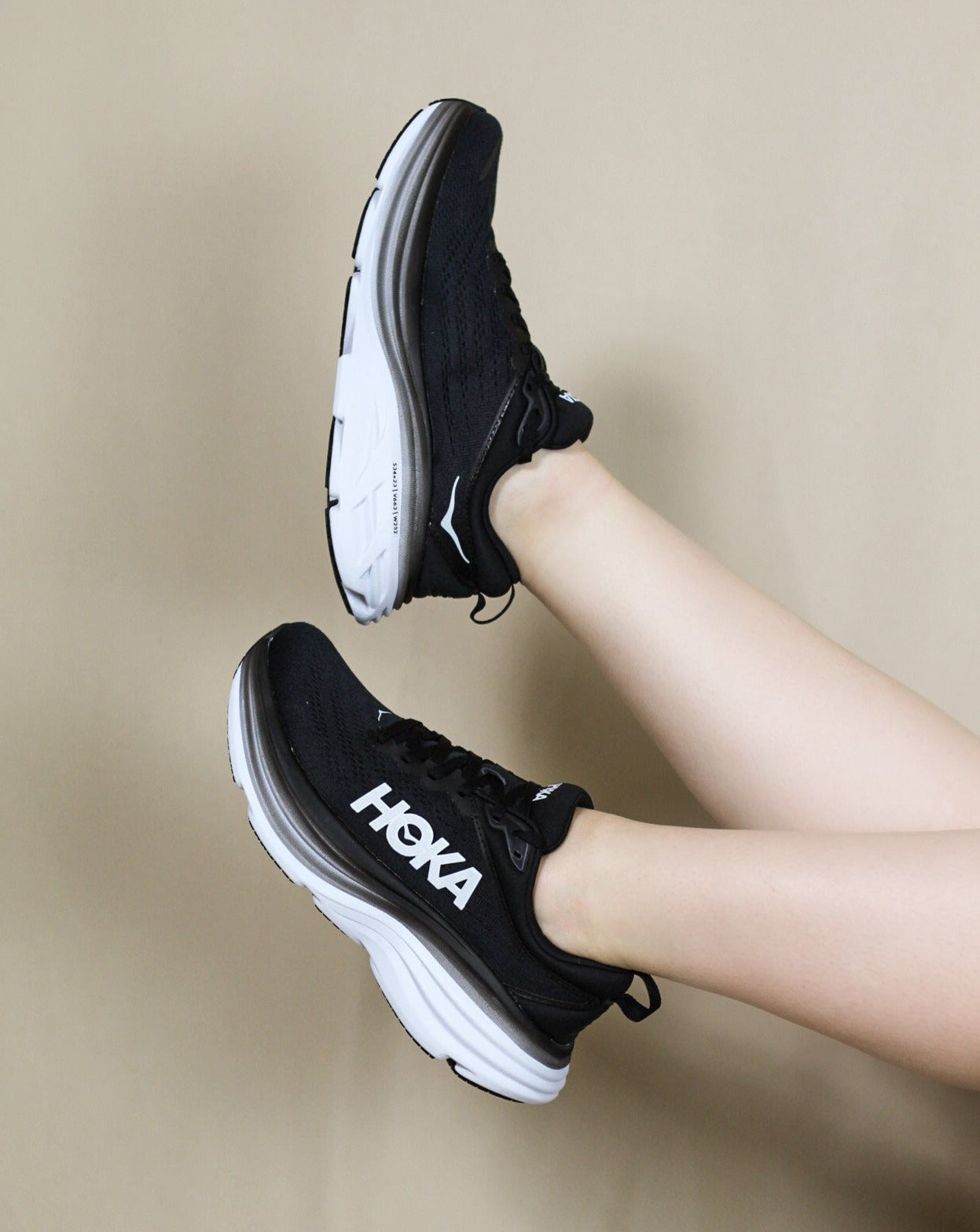 Women's Hoka Bondi 8 Black / White Sneakers – Shop Martins FC