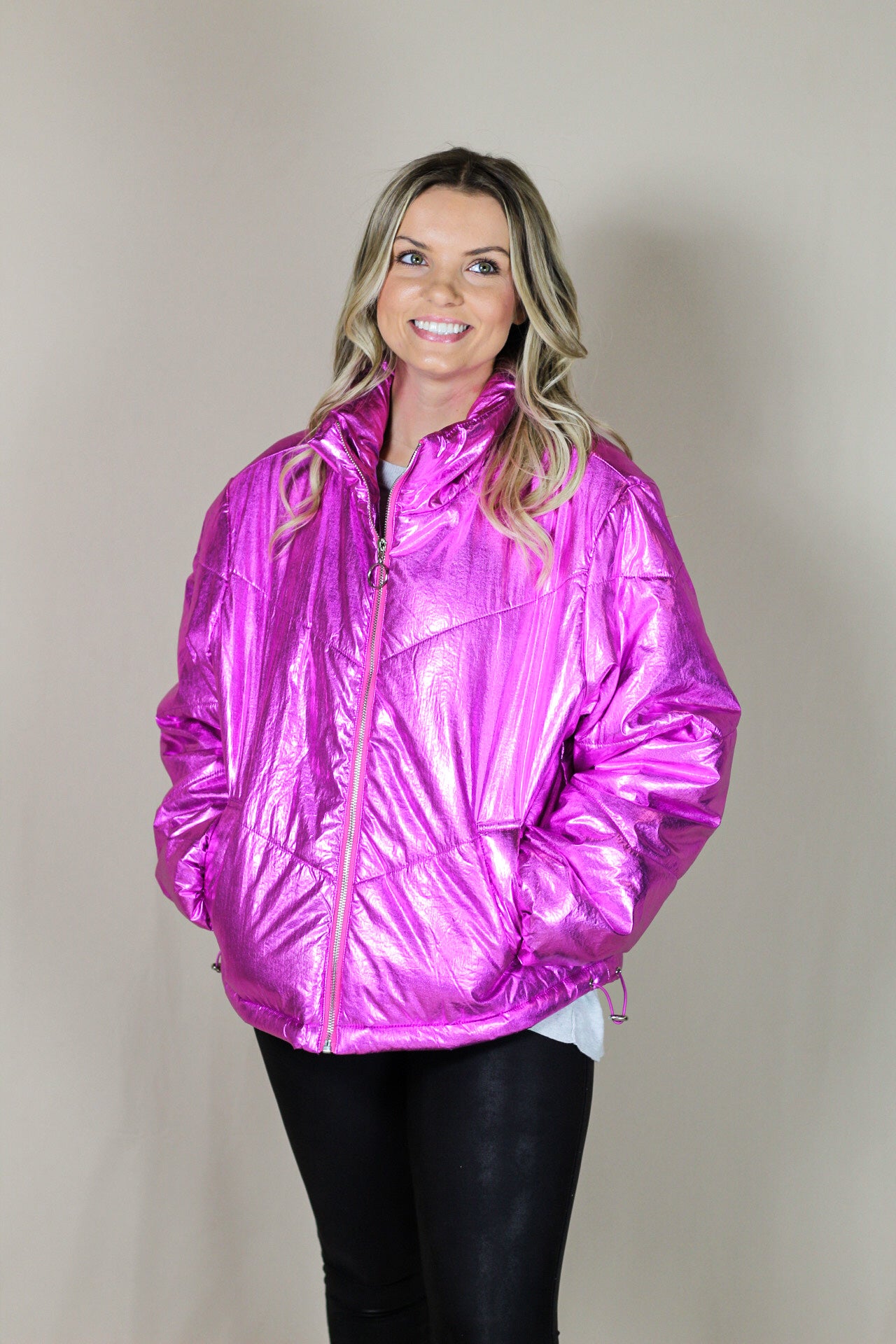 Paris Metallic Puffer Jacket