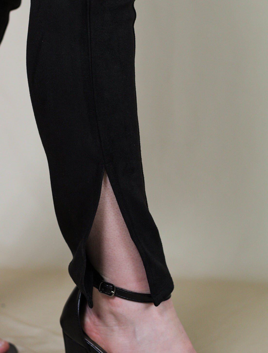 Suede Black Pants