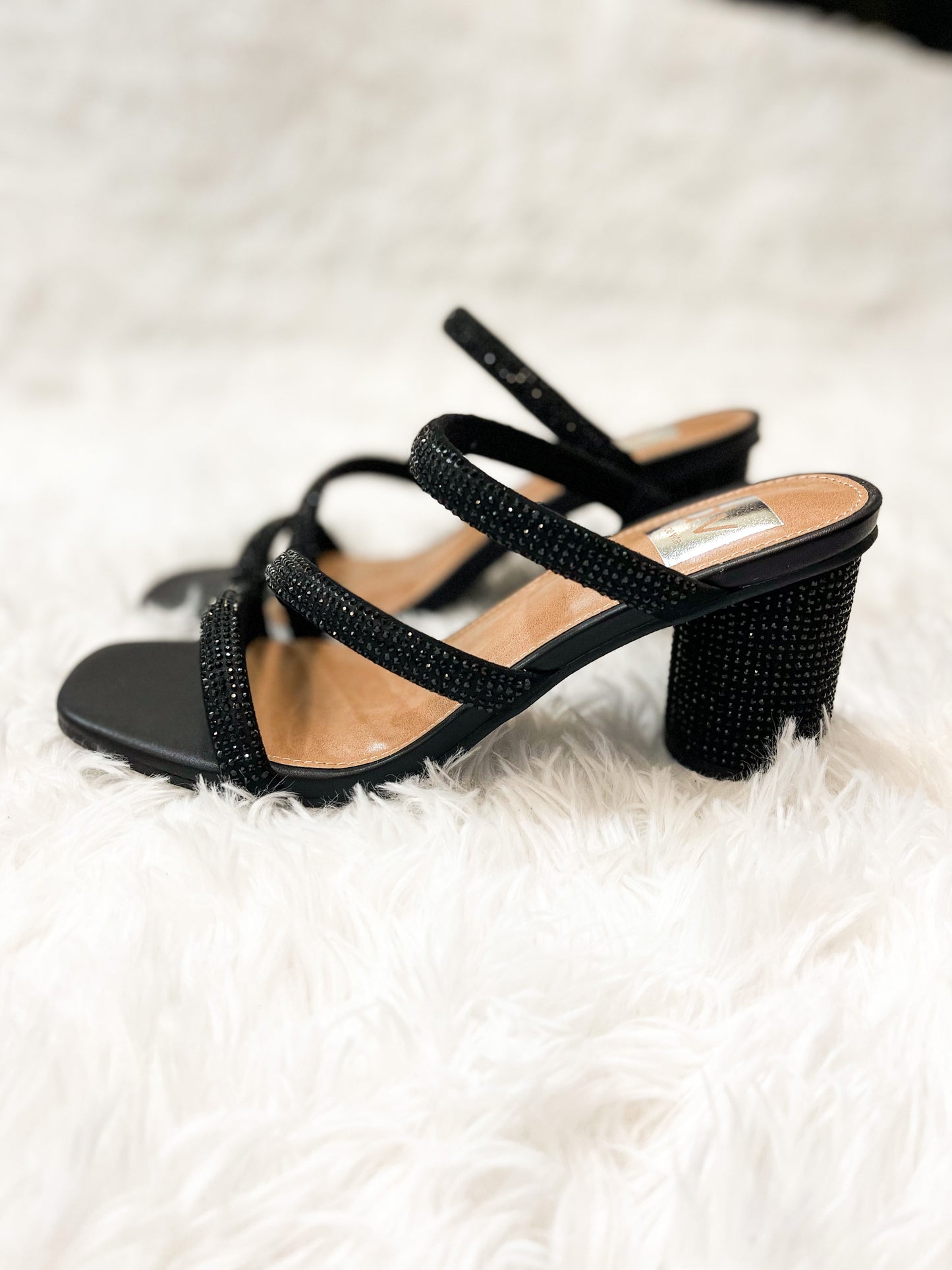 Dolce Vita Myla Black Sparkle Heels