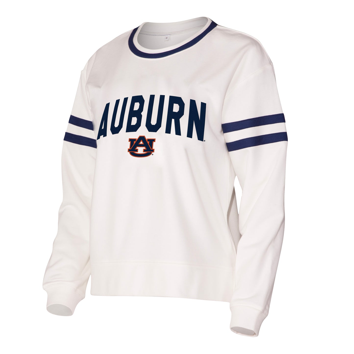 Women's Auburn Borough French Terry L/S (White/Navy)