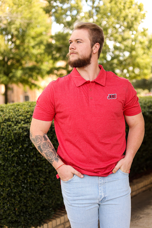 Men's JSU Red/Black Collared Shirt