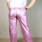 Pink Metallic Cargo Pants