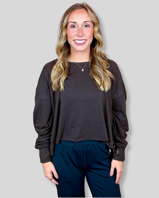 90 Degree (Reflex) L/S Solid Open Back Top