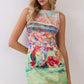 Pretty Follies Abstract Football Print Open Back Mini Dress