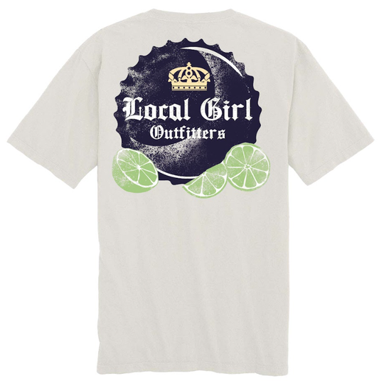 Juniors' Local Girl Bottlecap SS Tee (Silver)