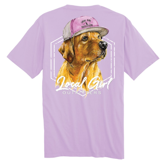 Juniors' Local Girl Lab in Hat SS Tee (Orchid)