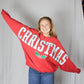 Juniors' Royce Apparel Christmas Oversized Flannigan Crewneck Sweatshirt