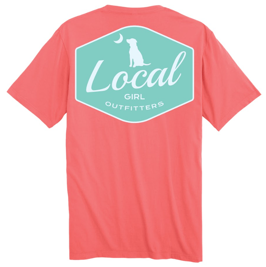 Juniors' Local Girl Badge SS Tee (Coral)