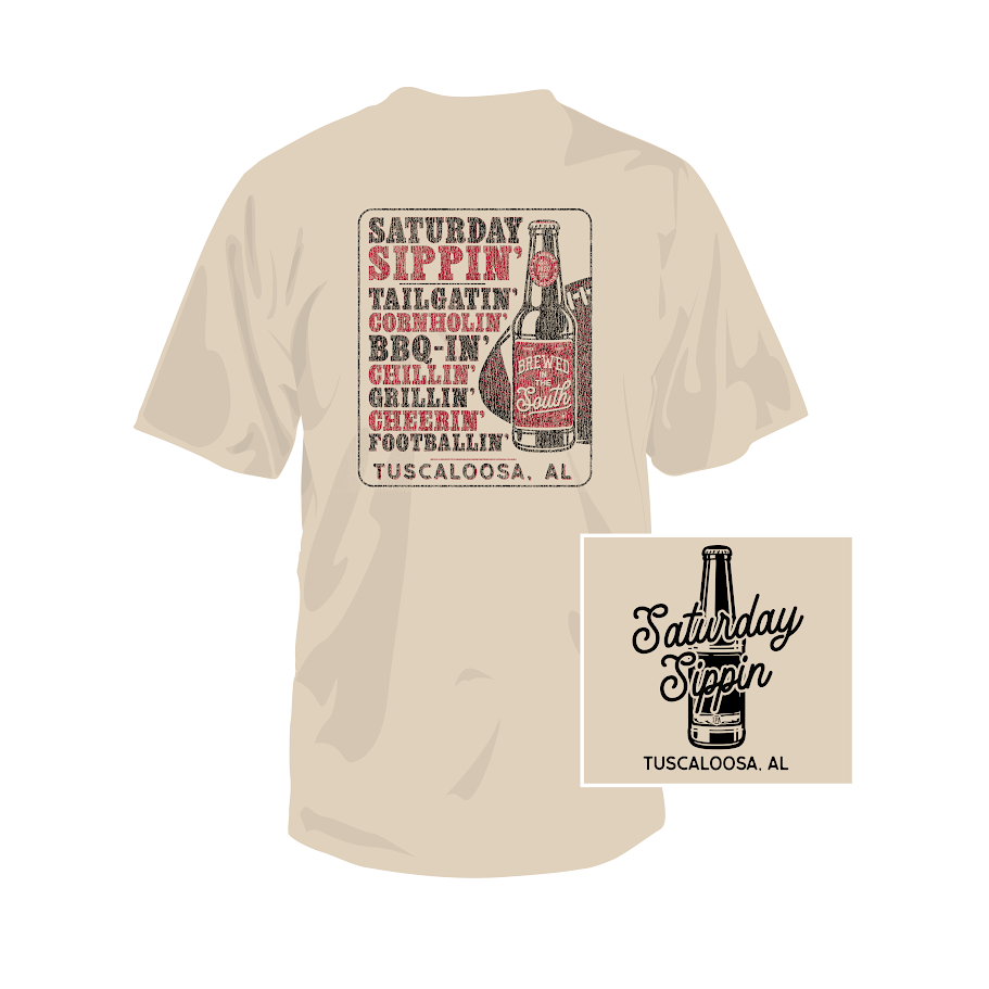 Southern Fried Cotton Auburn "Brew In The South" SS (Ivory)