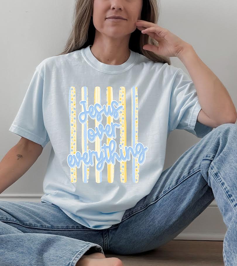 Dash Forward Jesus Over Everything SS Tee (Light Blue)