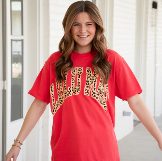 Girlie Girl LULU MAC Leopard Comfort Colors Tee