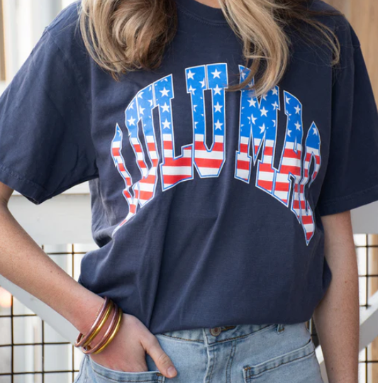 Girlie Girl LULU MAC USA Stars Comfort Colors Tee