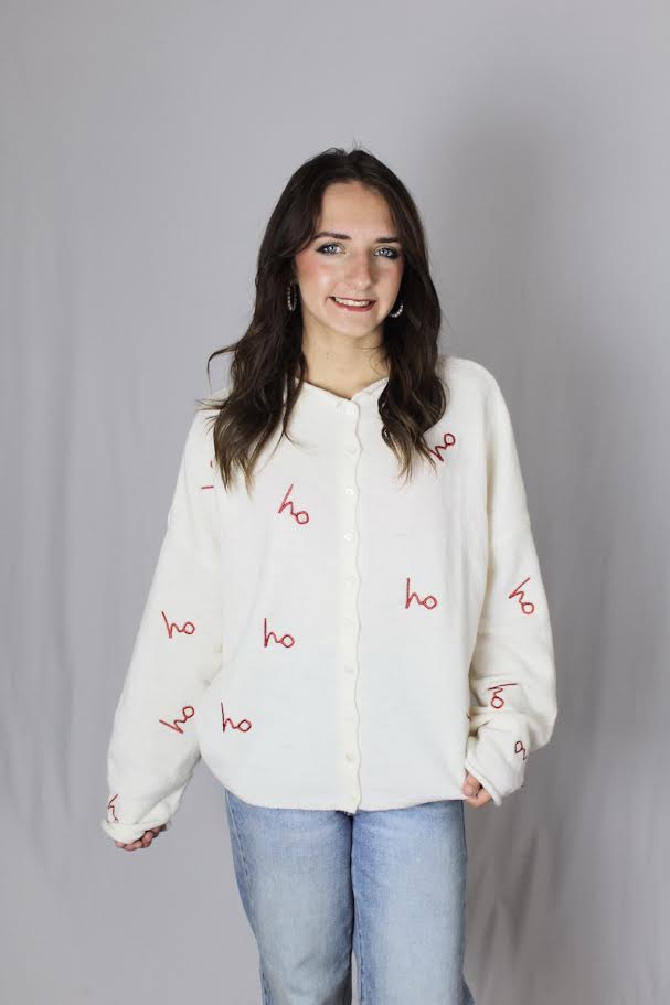 Things Between Embroidered Christmas Cardigan