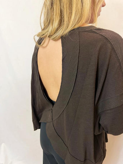 90 Degree (Reflex) Oversized L/S Solid Open Back Top
