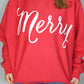 Juniors' Royce Apparel Merry Scripty Flannigan Fleece (Red)