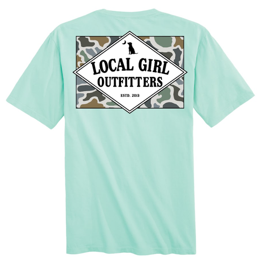 Juniors' Local Girl Flounder's Flag LCF Bluff SS Tee (Island Reef)