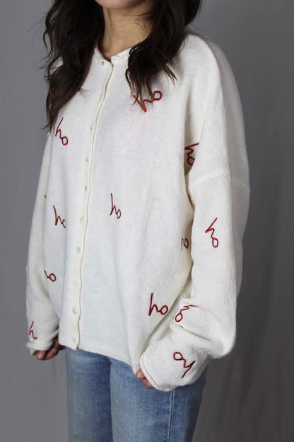 Things Between Embroidered Christmas Cardigan