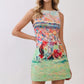 Pretty Follies Abstract Football Print Open Back Mini Dress