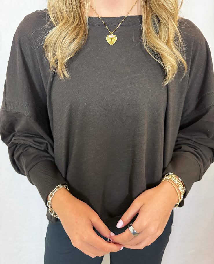 90 Degree (Reflex) Oversized L/S Solid Open Back Top