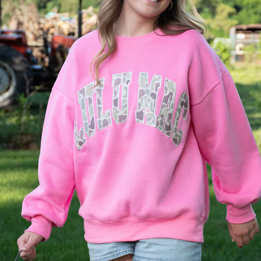 Girlie Girl LULU MAC Camo Sweatshirt