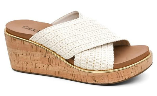 Corkys Peace Out Wedge Sandal (Ivory)