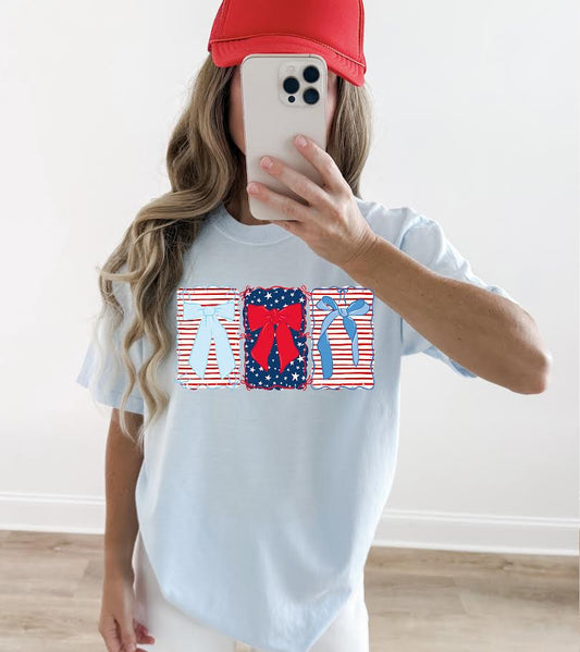 Dash Forward American Bow Trio SS Tee (Light Blue)