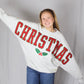 Juniors' Royce Apparel Christmas Oversized Flannigan Crewneck Sweatshirt