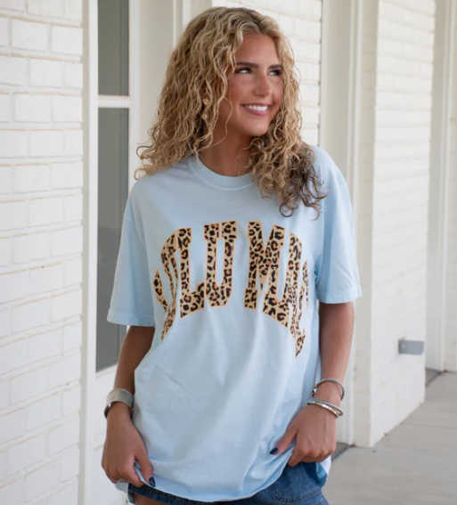 Girlie Girl LULU MAC Leopard Comfort Colors Tee
