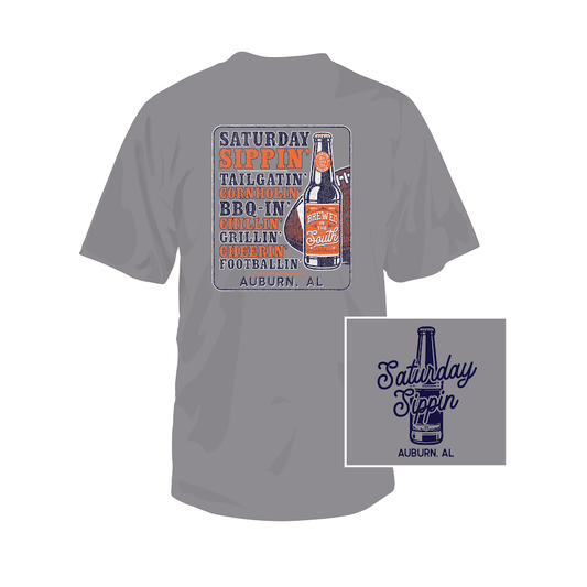 Southern Fried Cotton Auburn "Brew In The South" SS (Graphite)