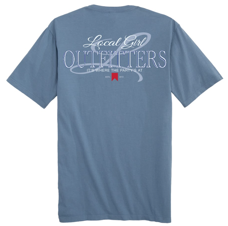 Juniors' Local Girl Ultra Text SS Tee (Slate)